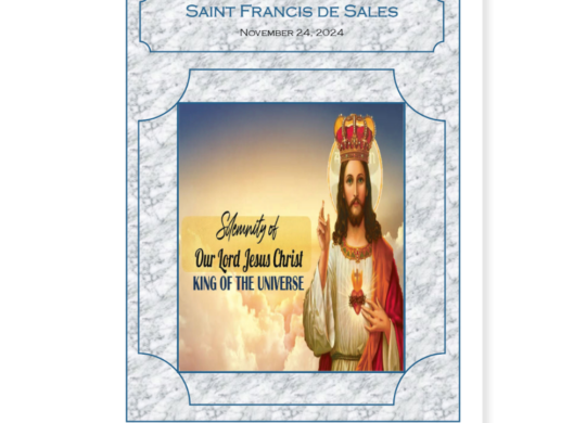 Weekly Bulletin, Solemnity of Our Lord Jesus Christ King of the Universe, November 24, 2024